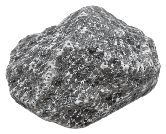 Single 6mm crushed stone aggregate particle