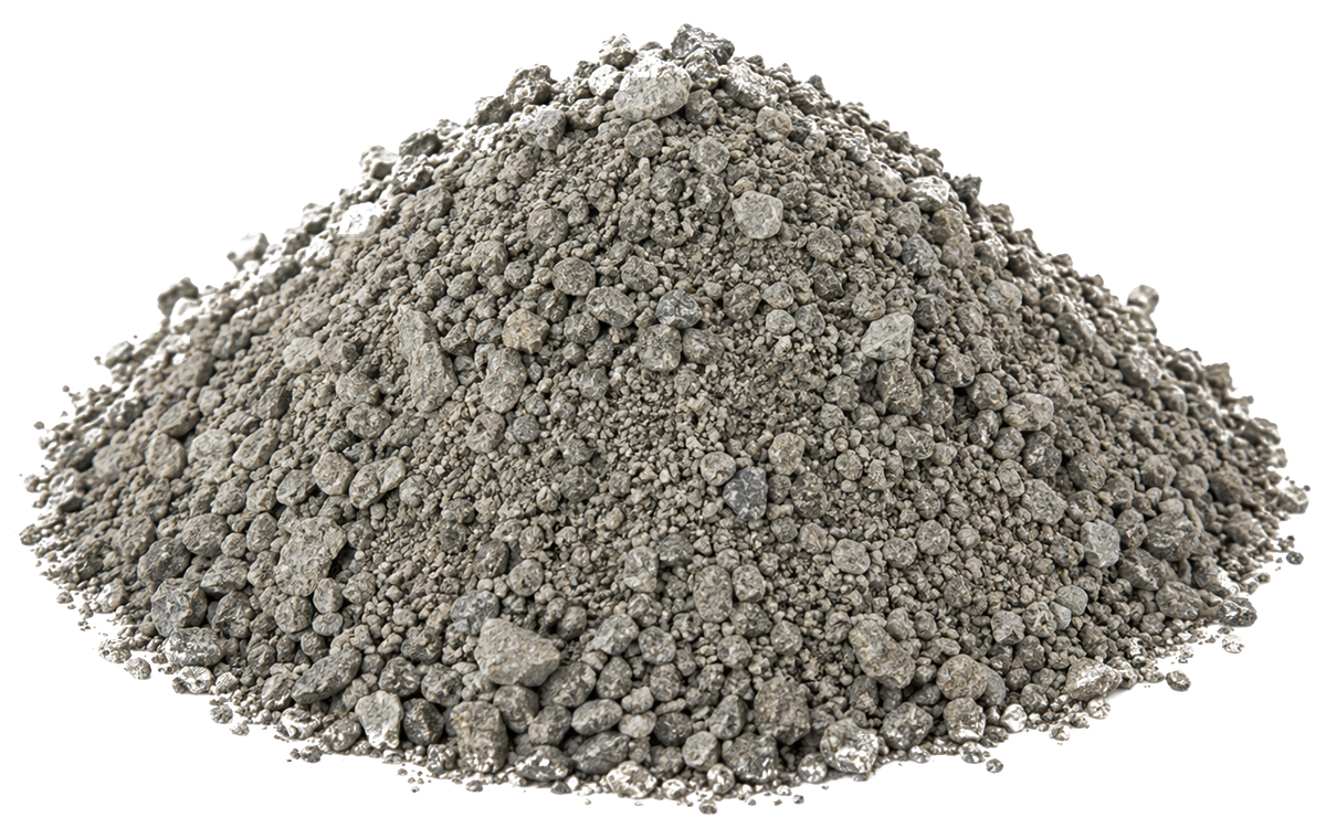 Graded road base aggregate used in road construction in Goa