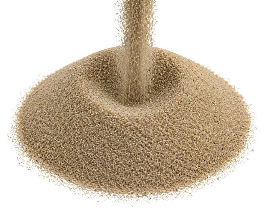 Plaster Sand material sample supplied by OM Group